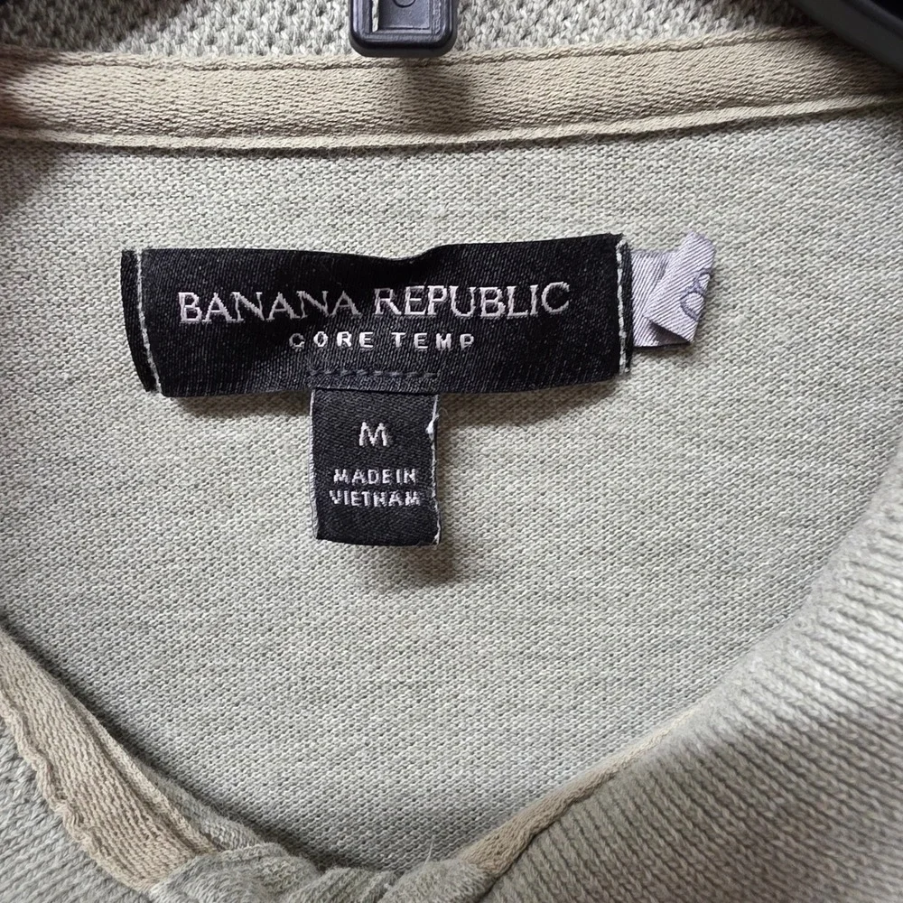Banana Republic Mens Luxury Touch Performance Polo Shirt Lot 2 Sage Green Grey M